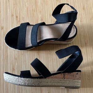 Black Ankle Strap Espadrilles
